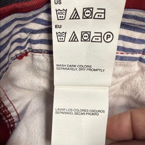 Tommy Hilfiger Men's Vibrant Red Chinos - Picture 9 of 11